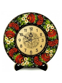 Clock with floral pattern