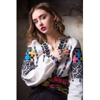 Чарівна лляна жіноча вишиванка «Подолянка»
