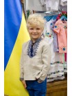 Хлопчача вишиванка  з синьою вишивкою
