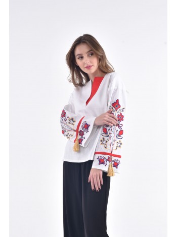 Квітуча долина, вишиванка біла