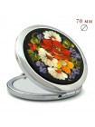 Pocket mirror with flowers