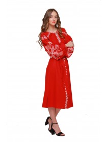 Сукня вишиванка «Веснянка» червона