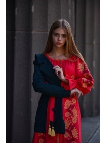 Сукня вишита, марсала