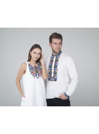 Білосніжна лляна сукня та Чоловіча вишиванка Pair4