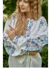 Платье вышитое с цветочным узором, черное