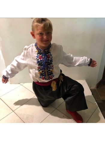 Вишиванка для хлопчика з борщівськими візерунками