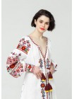 Біла лляна сукня 