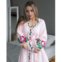Лляна сукня Троянда, рожева