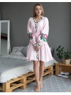 Лляна сукня Троянда, рожева